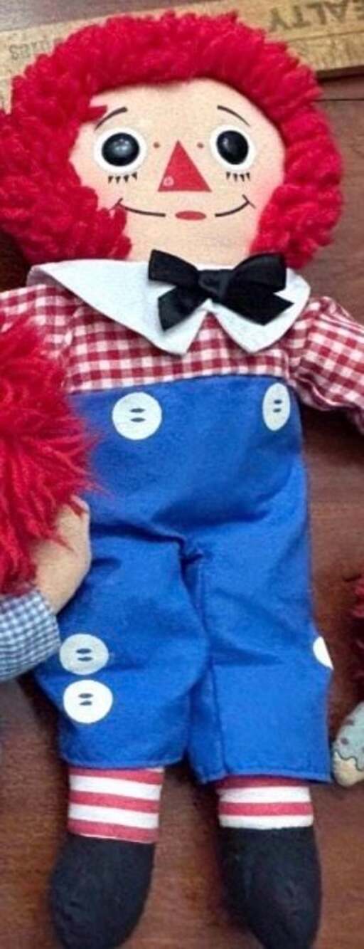 RARE Vintage Knickerbocker Raggedy Ann And Andy Cloth Dolls 18 Inch 1945-1963,